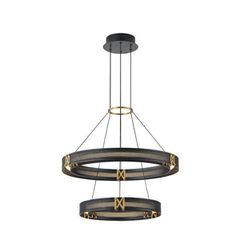 ΦΩΤΙΣΤΙΚΟ ΚΡΕΜΑΣΤΟ ΑΛΟΥΜΙΝΙΟ LED 62W 3000K 3720lm 620X1200mm ΜΑΥΡΟ-ΧΡΥΣΟ ARTE ILLUMINA LUIS