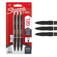Sharpie - S-Gel Gel Pens - Black - 3 Count / Toys
