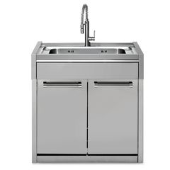 Μονάδα μεγάλου νεροχύτη 90cm με δύο ντουλάπια inox SWING G9C-L1G-SS Steel