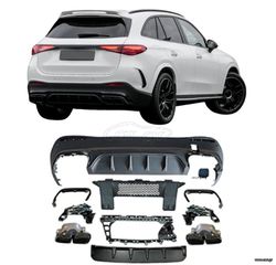 ΠΙΣΩ ΣΠΟΙΛΕΡ MERCEDES-Benz GLC SUV X254 BLACK exhaust tips GLC63 AMG Design