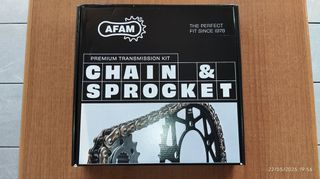 YAMAHA XT 660R (04-16) Αλυσιδογραναζα Σετ AFAM XSR Χρυσή Αλυσίδα  Ενισχυμένη