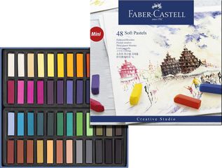 Faber-Castell - Soft pastel crayons mini, box of 48 (128248) / Toys