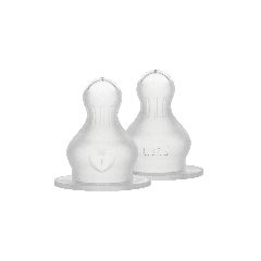 BIBS - Baby Bottle Nipple Round Silicone - Fast Flow - 2 pack / Baby and Children