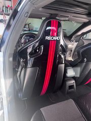 Recaro αυτοκολλητο bucket opc Vw audi sportster λογότυπο με λωρίδα στο κέντρο της πίσω πλάτης