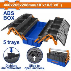 Wadfow WTB4305 Εργαλειοθήκη Πλαστική 5 Διαμερισμάτων