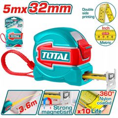 Μετροταινία TOTAL 5m X 32mm Μετρικό & ΙΝΤΣΑ Επαγγελματικό ( TMT80532 )