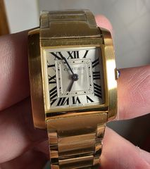 Cartier Tank Francaise 25mm Model 18K Yellow Gold 6 mils plated original swiss Quartz 157 Watch superclone new edition