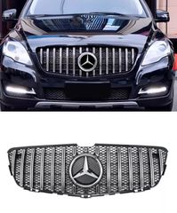 ΜΑΣΚΑ ΕΜΠΡΟΣ Grill Mercedes R Klasse W251 V251 10-13 GT Design Chrome & Black