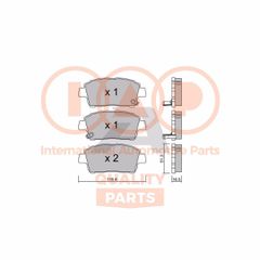 704-17001P AISIN Τακάκια Μπροστινά για Toyota Yaris Ι