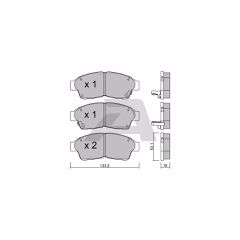 704-17092P AISIN Τακάκια Μπροστινά για Toyota Corolla