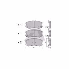 704-21022P AISIN Τακάκια Μπροστινά για Kia Sportage II