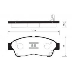 FBP1110 AISIN Τακάκια Πίσω για Hyundai Getz