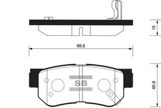 FBP1117 FIBA Τακάκια Πίσω για Hyundai