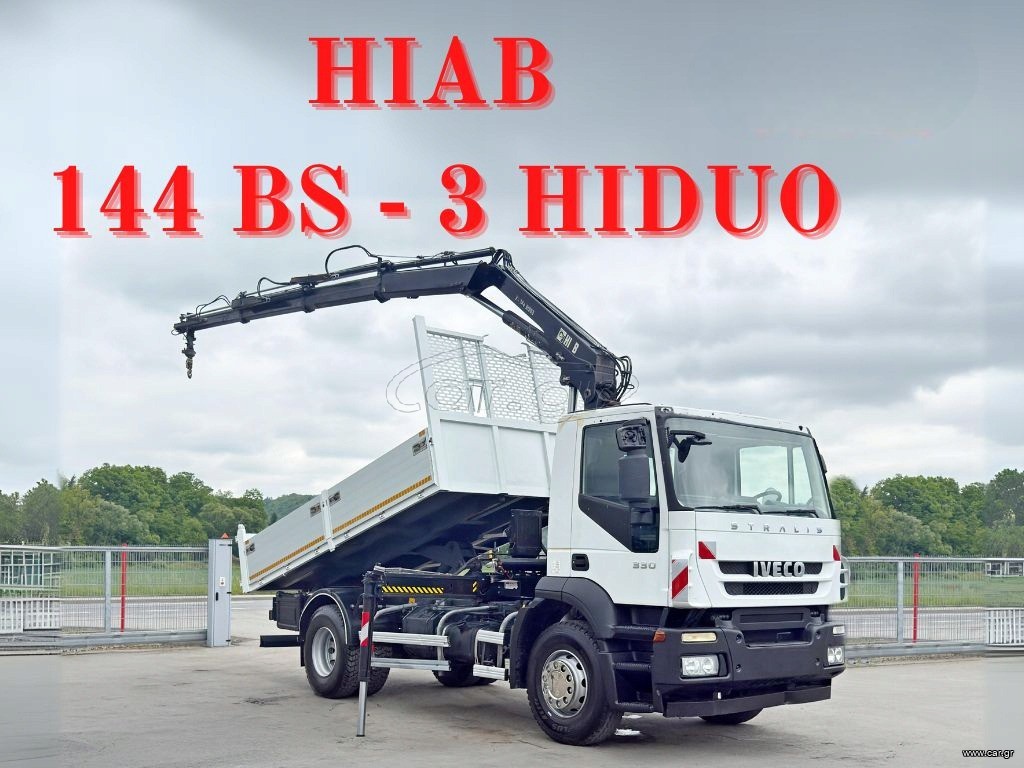 Ανατροπή + Γερανός Iveco 2012 STRALIS 330 * HIAB 144 BS-3 HIDUO * ΑΡΙΣΤΗ ΚΑΤΑΣΤΑΣΗ
