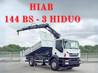 Ανατροπή + Γερανός Iveco 2012 STRALIS 330 * HIAB 144 BS-3 HIDUO * ΑΡΙΣΤΗ ΚΑΤΑΣΤΑΣΗ