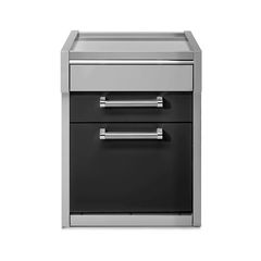 Μονάδα πάγκου 70cm με δύο συρτάρια μαύρα & ένα inox SWING G7C-P-AN Steel