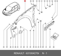 ΦΤΕΡΟ ΕΜΠΡΟΣ ΔΕΞΙΟ RENAULT SCENIC-GRAND SCENIC 02.2009-01.2012-thumb-2