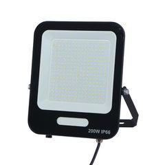 Προβολέας led smd 200W με ενδιάμεσο φως 4000Κ 24000lm μαύρο χρώμα στεγανός IP66 plus