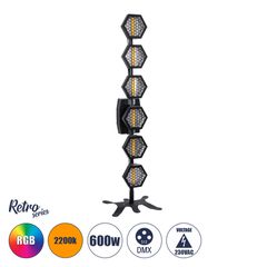 Επαγγελματικό φωτιστικό Εφέ Digital Matrix Pixel & Blnder 6x100W LED COB θερμό 2200K & 144x0.5W LED RGB