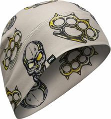 ---Κλειστά έως 21/8/2026--- ZAN HEADGEAR Σκούφος Elastane Sportflex® Greige Spiked Brass Knuckles WHLL211