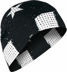 ---Κλειστά έως 21/8/2026--- ZAN HEADGEAR Σκούφος Elastane Sportflex® Black and White Flag WHLL091