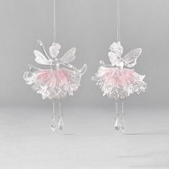 ΑΚΡΥΛΙΚΗ ΝΕΡΑΙΔΑ, ΜΑΤ ΔΙΑΦΑΝΗ, ΜΕ ΡΟΖ GLITTER, ΜΕ ΚΡΕΜΑΣΤΑ ΠΟΔΙΑ ΜΕ ΠΕΤΡΟΥΛΕΣ, 2 ΣΧΕΔΙΑ,  10x15,5cm, ΤΙΜΗ ΑΝΑ ΤΜΧ