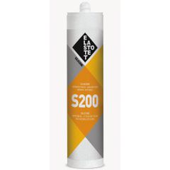 Σιλικόνη S-200 Διαφανής 280ml (Αντιμουχλική) - Elastotet ( Συσκευασία 25 τμχ)