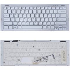 Πληκτρολόγιο - Laptop Keyboard για Sony Vaio VGNSR VGN-SR VGN-SR11M VGN-SR12G/B VGN-SR12G/P 148088381 NSK-S710R 9J.N0Q82.10R 148088021 NSK-S710R US White Silver Frame ( Κωδ.40375USWHITE )