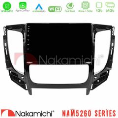 Nakamichi NAM5260 Series 4Core Android12 4+64GB Mitsubishi L200 2016-> & Fiat Fullback (Auto A/C) Navigation Multimedia Tablet 9 Με Carplay & Android Auto | Pancarshop