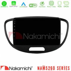 Nakamichi NAM5260 Series 4Core Android12 4+64GB Hyundai i10 2008-2014 Navigation Multimedia Tablet 9 Με Carplay & Android Auto | Pancarshop