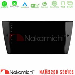 Nakamichi NAM5260 Series 4Core Android12 4+64GB BMW 3 Series 2006-2011 Navigation Multimedia Tablet 9 Με Carplay & Android Auto | Pancarshop