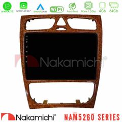 Nakamichi NAM5260 Series 4Core Android12 4+64GB Mercedes C Class (W203) Navigation Multimedia Tablet 9 (Wooden Style) Με Carplay & Android Auto | Pancarshop