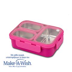 Ανοξείδωτο Δοχείο Φαγητού Bento Ορθογώνιο Magenta 800ml We Care