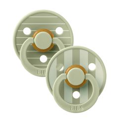 BIBS Studio Collection Σετ Πιπίλες 2τμχ Pin Sage Mix Στρόγγυλη No2