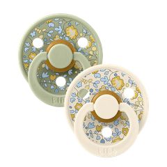 BIBS x Liberty Πιπίλες Colour Round Καουτσούκ 2τμχ Eloise Sage Mix No2