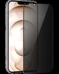 Full Glue Privacy Tempered Glass 3D for iPhone 16e black frame