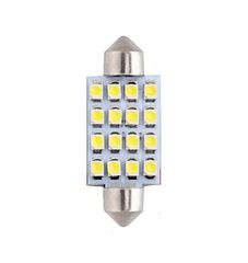 LED Σωληνωτό 39mm με 16 5050 SMD Λευκό φως 12V Κωδικός XF589....SoundStreet....