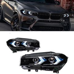 Φανάρια Εμπρός FULL LED  BMW X5 F15 (2013-2018) Conversion to G05 Design Black