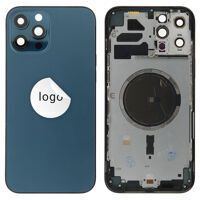 For iPhone/iPad (AP12PM24BLP) Rear Cover (Pulled, with buttons and without smallparts) - Blue, for iPhone 12 Pro Max