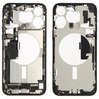 For iPhone/iPad (AP15PM0021BPSP-B) Middle Frame (Pulled B) incl. small parts - Black, For iPhone 15 Pro Max