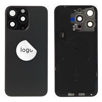 For iPhone/iPad (AP15PM0024BPG) Back Glass (Pulled A) - Black, For iPhone 15 Pro Max