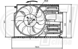 Βεντιλατέρ Ψυγείου Κομπλέ 1.5-2.0 Βενζίνη (440mm) (600W) (2PIN) / MINI CLUBMAN (F54) 15- / 17427617610 - 1 Τεμ
