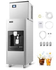 VEVOR 500 λίβρες/ημέρα Εμπορική παγομηχανή 180 λίβρες Κάδος αποθήκευσης αυτόματη διανομή πάγου