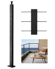 VEVOR Στύλος κιγκλιδώματος καλωδίων 42x2x2 ιντσών με προτρύπημα 1JZLGZXHS106AWJO6001V0