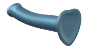 Metallic Blue Mono Density Dildo M-thumb-1