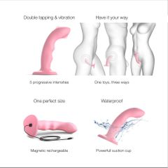 Tapping Dildo Wave Pink-thumb-2