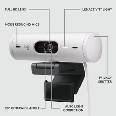 Logitech - Brio 500 Full HD Webcam USB-C OFF-WHITE / Computers-thumb-3