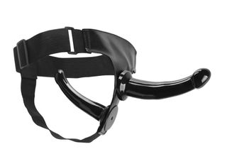 Black Magic Double Strap-on Harness 17'8 Cm Black-thumb-1