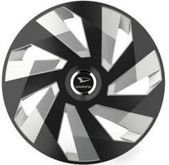 Τάσια Τροχών Αυτοκινήτου Versaco Stratos 13" Vector Μαύρα Με δαχτυλίδια Χρωμίου με σήμα 3d μεταλλικό Daihatsu 4 Τεμάχια