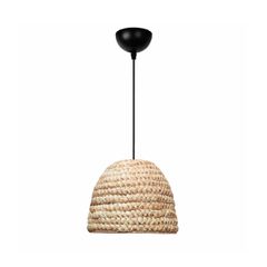 Φωτιστικό κρεμαστό καμπάνα MEKA Boho μονόφωτο 1 x E27 IP20 μπεζ Rattan με διάσταση Μ30 x Π30 x Υ25cm